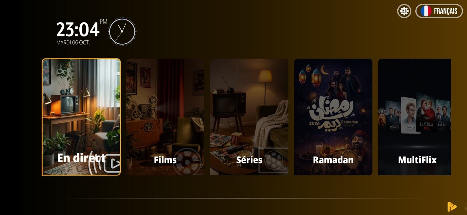 Écran d'accueil de l'application WiPlay